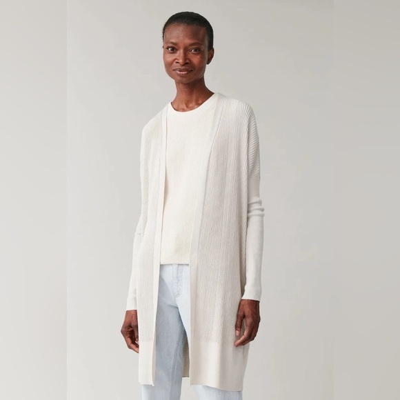 COS Ribbed Cotton-Mix Cardigan - Picture 12 of 12
